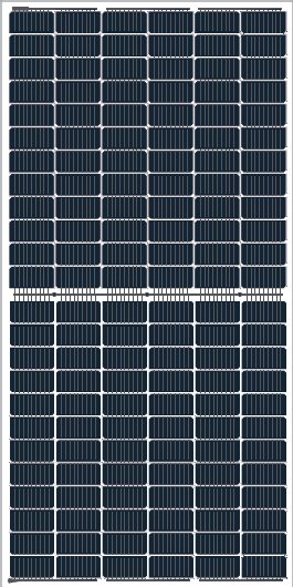 Fotovoltaický panel, 2094 x 1038 x 35 mm, 23,5 kg, 144 (6x24)