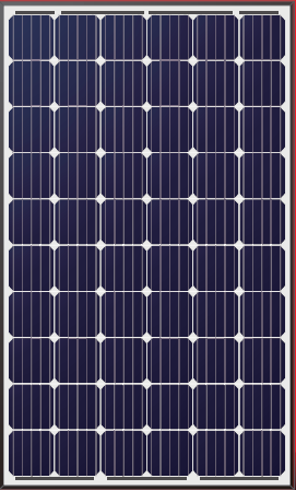 Fotovoltaický panel 1650 x 991 x 35mm  17,5kg články: 60 (6x10) 156x156mm