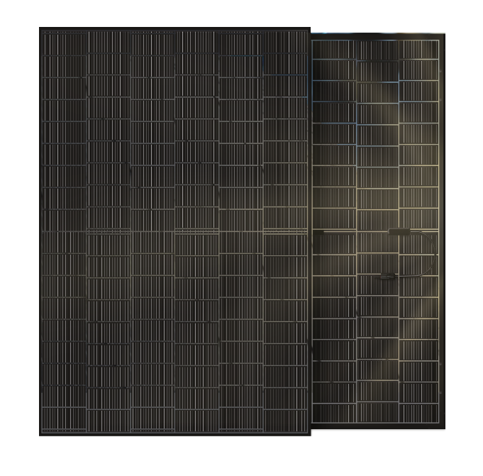 TOPCon panel s rozmry 1800 x 1134 x 30 mm. Vkon 450 Wp. Bifaciln.
