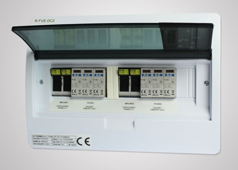 Rozvad chrnc DC veden o max. napt 1000V, svodi pept T2