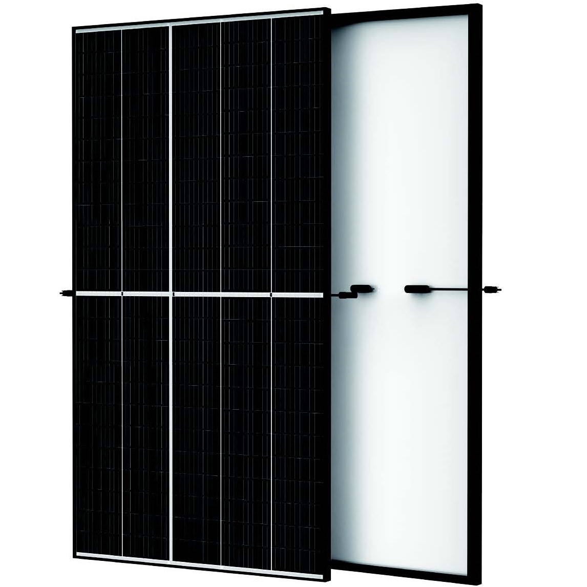 Monokrystalický fotovoltaický panel s černým rámem, 1754 x 1096 x 30 mm, 21 kg